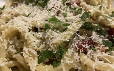 pasta carbonara ‘pesto’